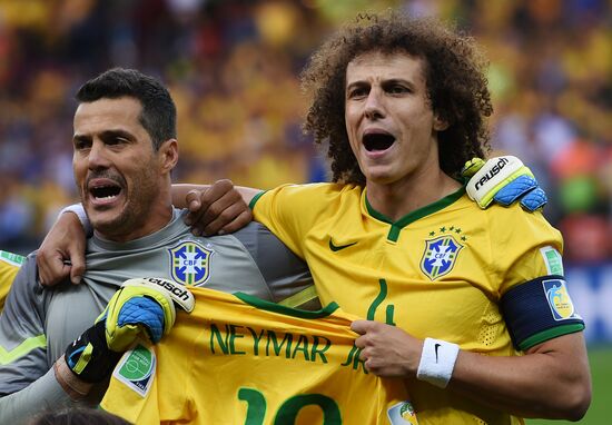 Football. 2014 World Cup. Brazil vs. Germany