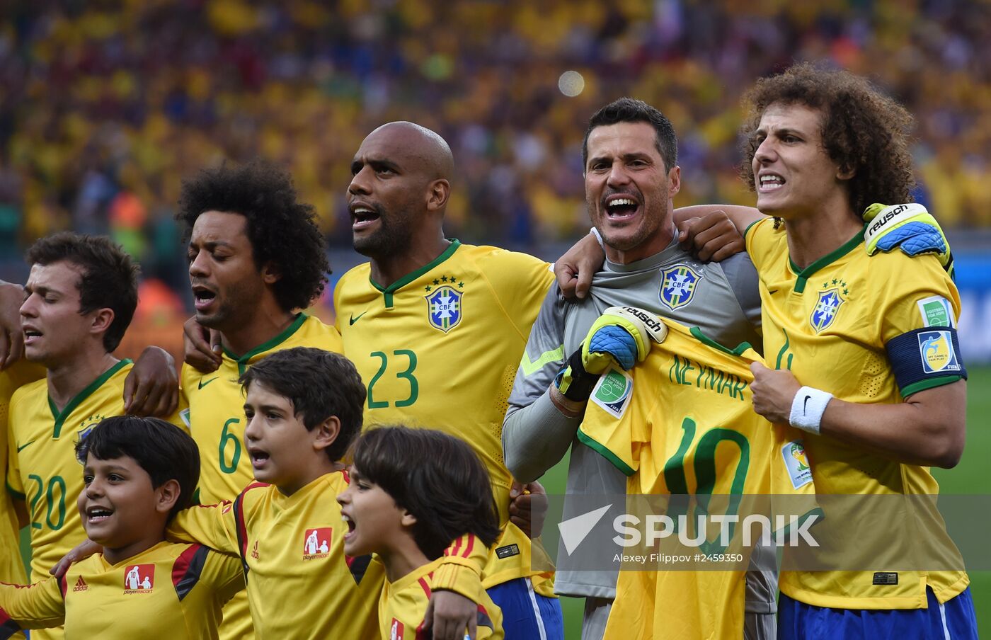 Football. 2014 World Cup. Brazil vs. Germany