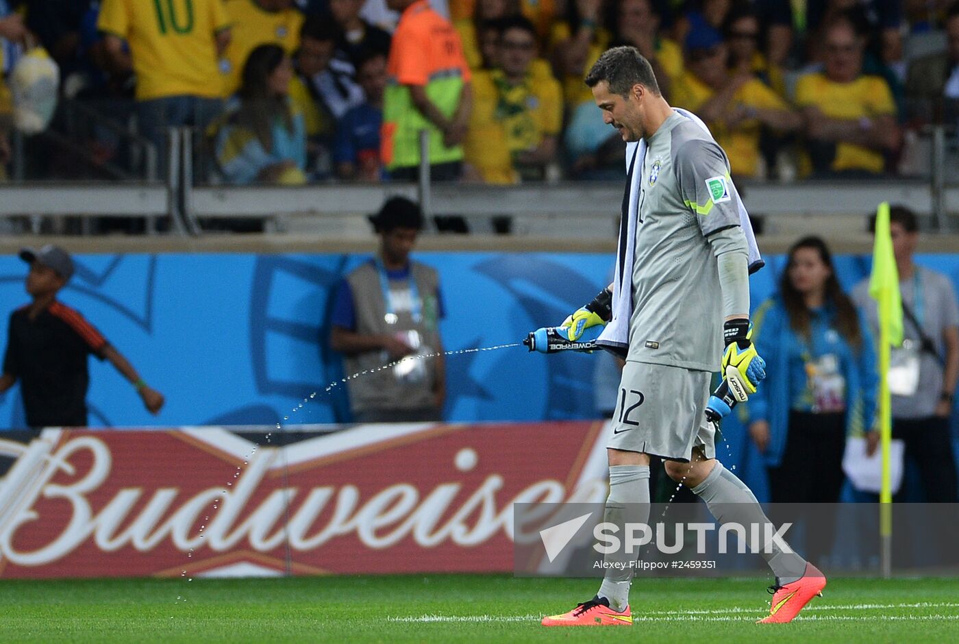 Football. 2014 World Cup. Brazil vs. Germany