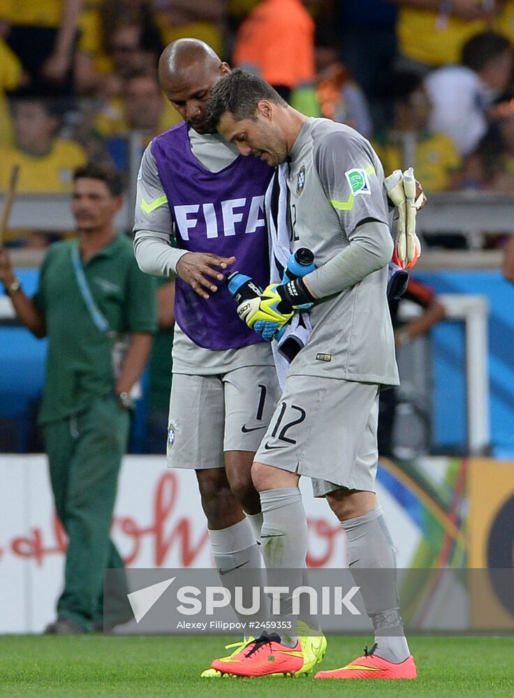 Football. 2014 World Cup. Brazil vs. Germany