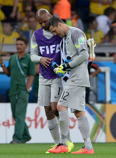 Football. 2014 World Cup. Brazil vs. Germany