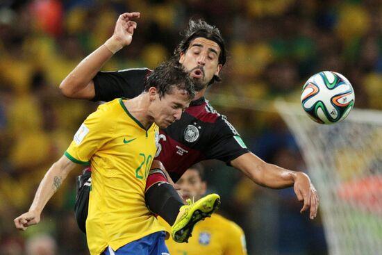 Football. 2014 World Cup. Brazil vs. Germany