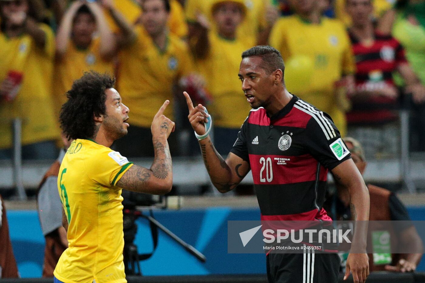 Football. 2014 World Cup. Brazil vs. Germany