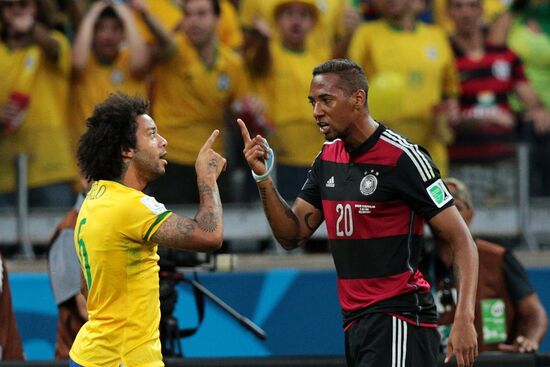 Football. 2014 World Cup. Brazil vs. Germany