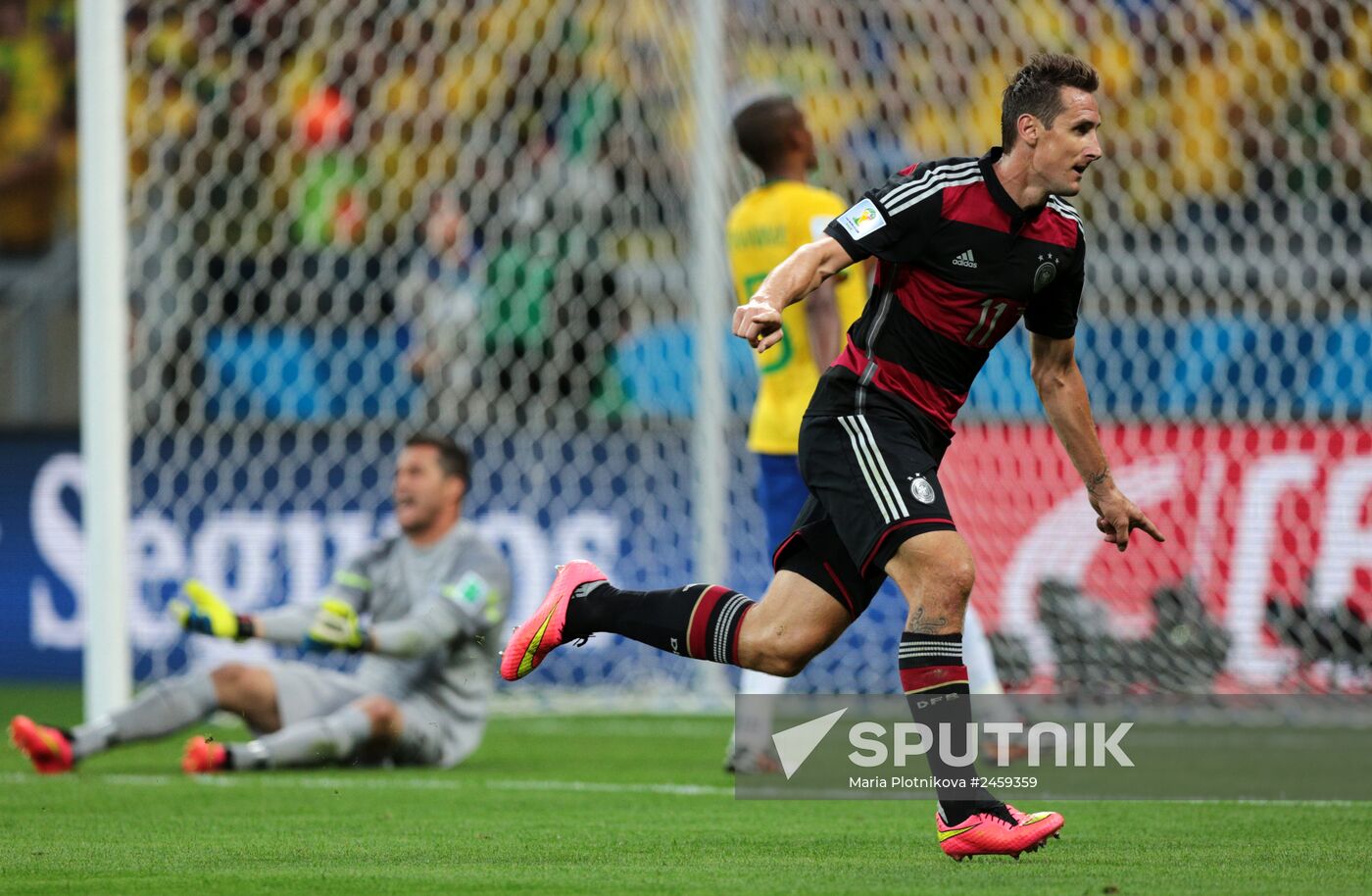 Football. 2014 World Cup. Brazil vs. Germany