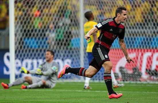Football. 2014 World Cup. Brazil vs. Germany