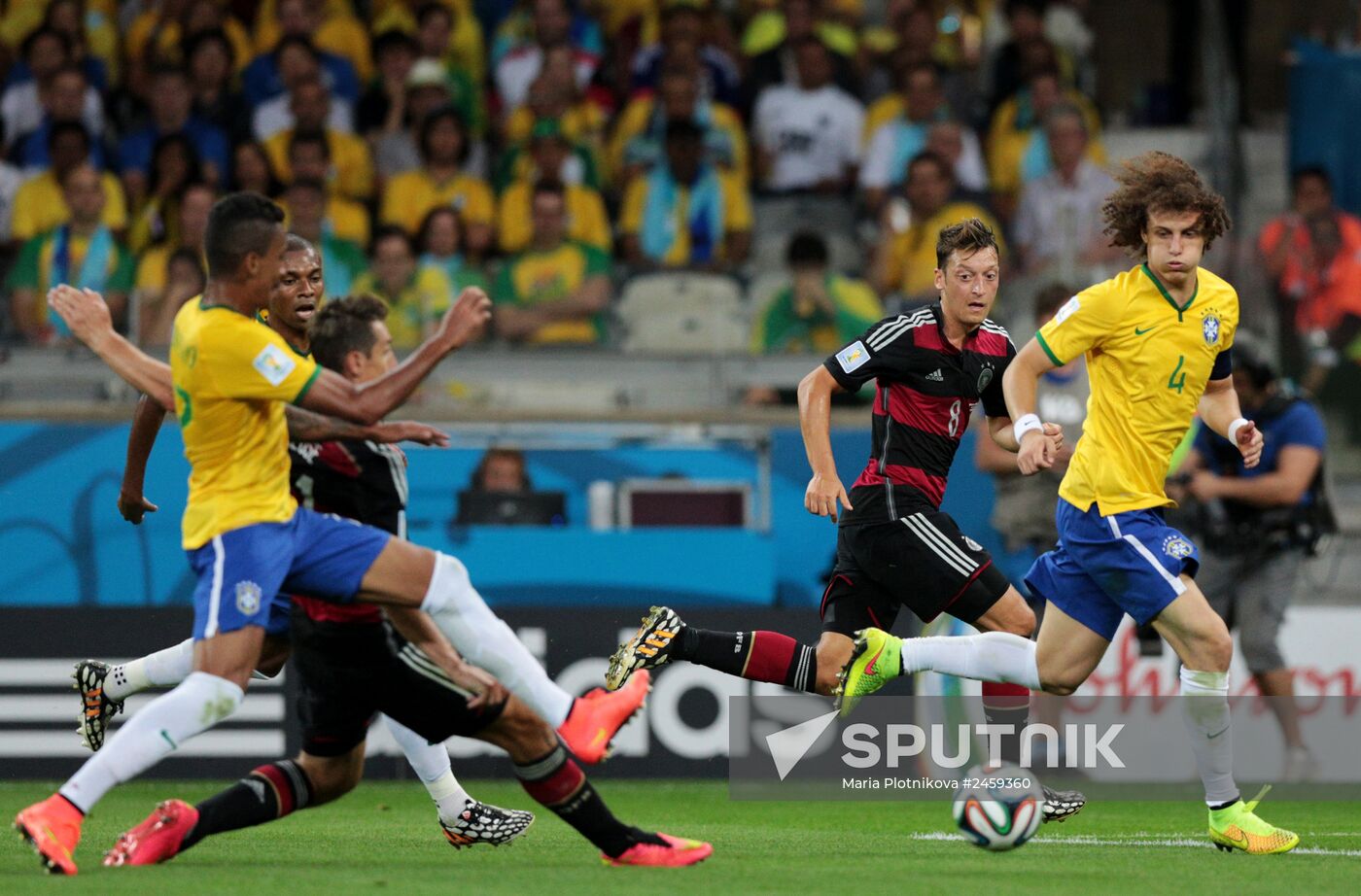 Football. 2014 World Cup. Brazil vs. Germany