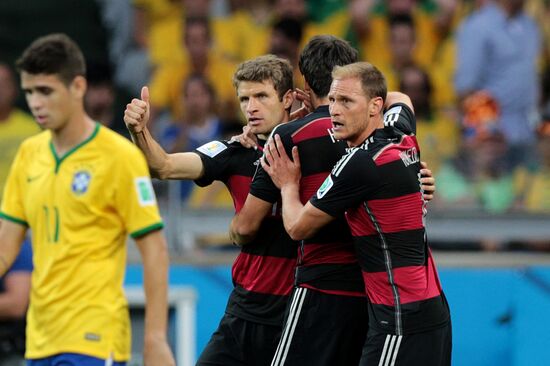 Football. 2014 World Cup. Brazil vs. Germany