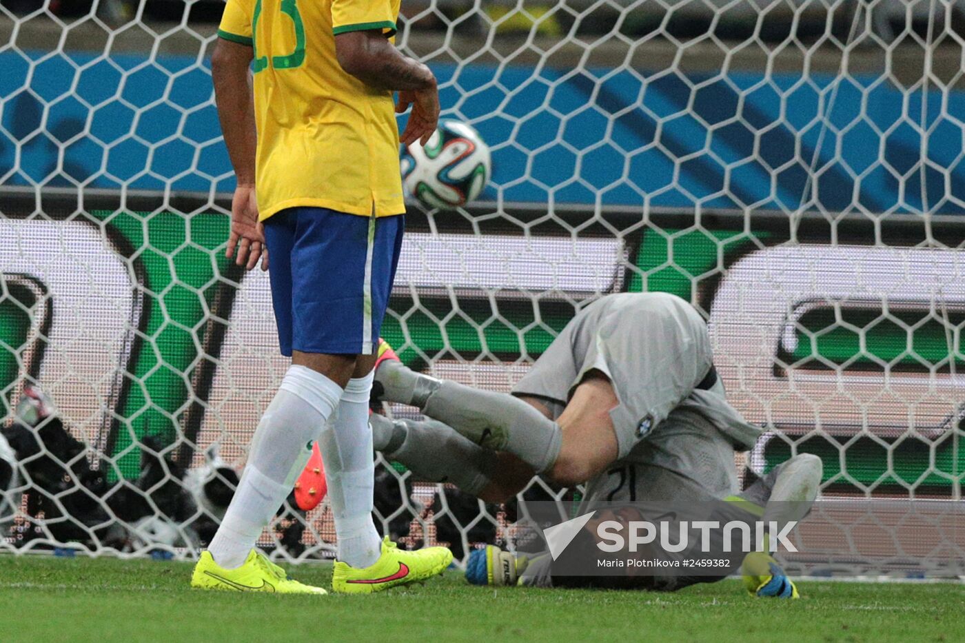 Football. 2014 World Cup. Brazil vs. Germany