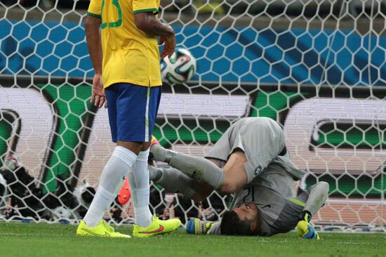 Football. 2014 World Cup. Brazil vs. Germany