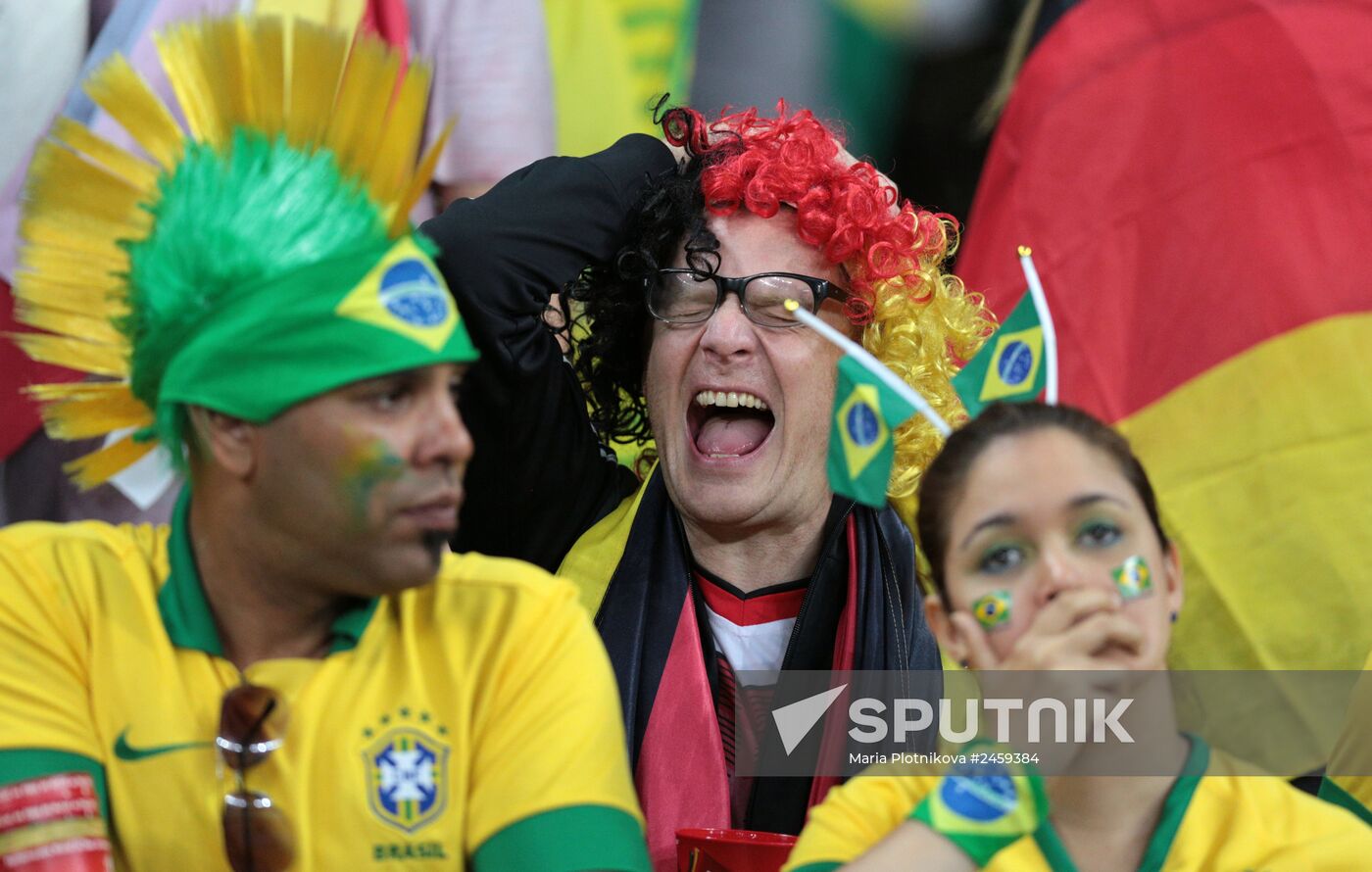 Football. 2014 World Cup. Brazil vs. Germany