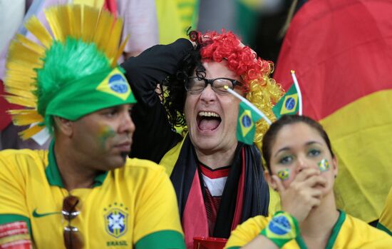 Football. 2014 World Cup. Brazil vs. Germany