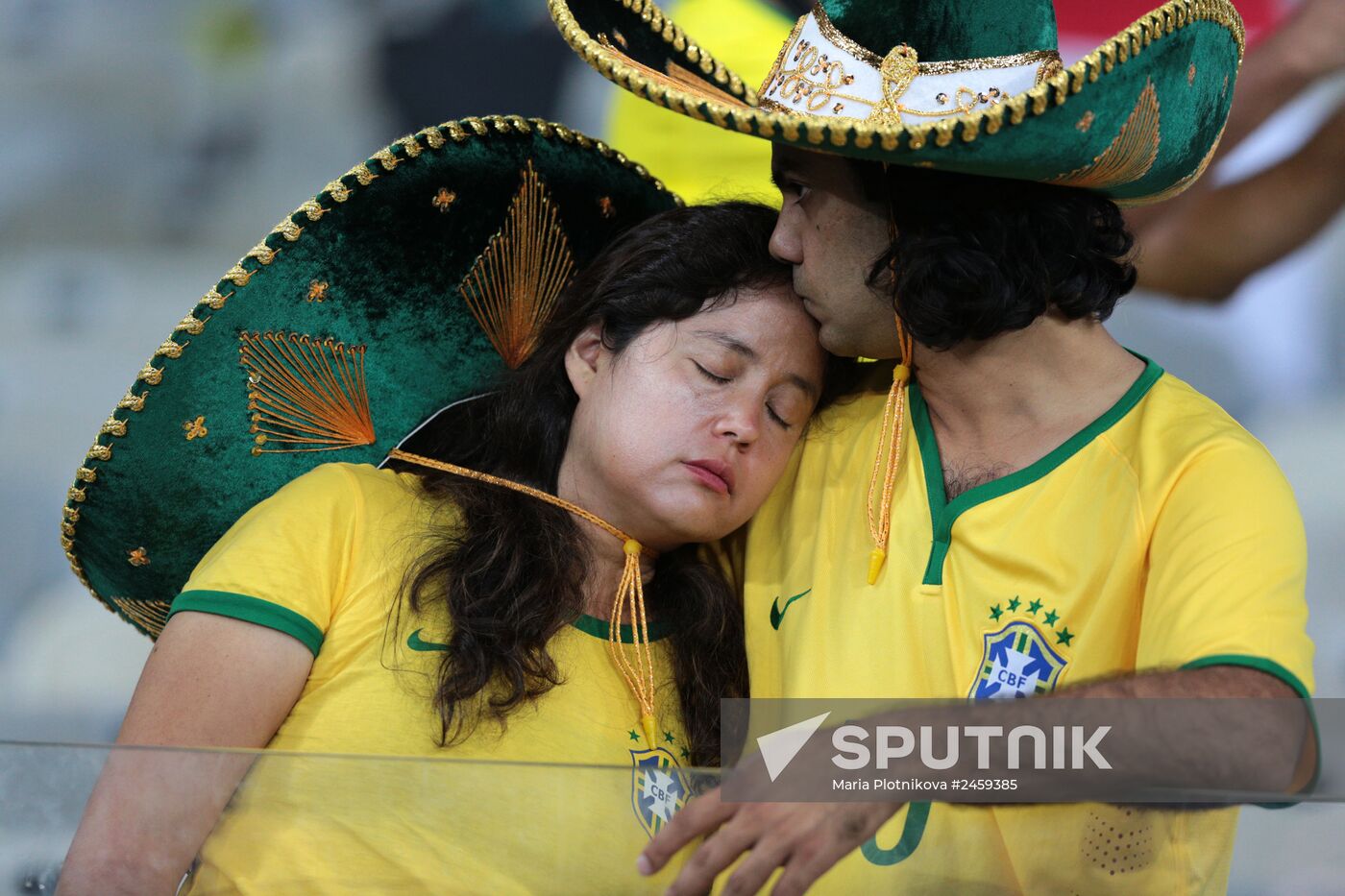Football. 2014 World Cup. Brazil vs. Germany