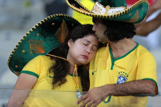 Football. 2014 World Cup. Brazil vs. Germany