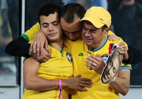 Football. 2014 World Cup. Brazil vs. Germany