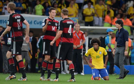 Football. 2014 World Cup. Brazil vs. Germany