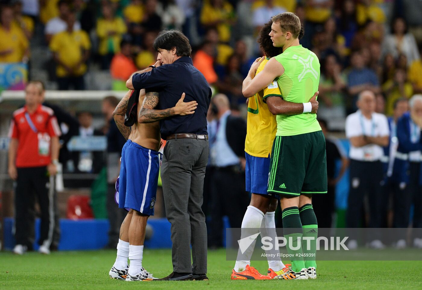 Football. 2014 World Cup. Brazil vs. Germany