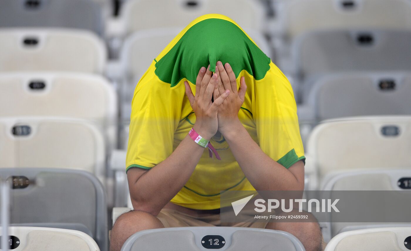 Football. 2014 World Cup. Brazil vs. Germany