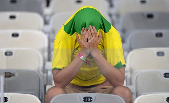 Football. 2014 World Cup. Brazil vs. Germany