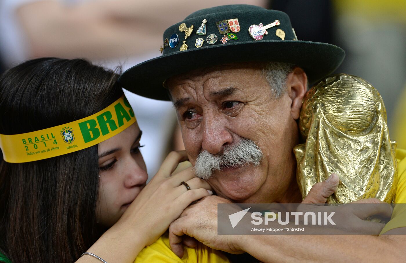 Football. 2014 World Cup. Brazil vs. Germany