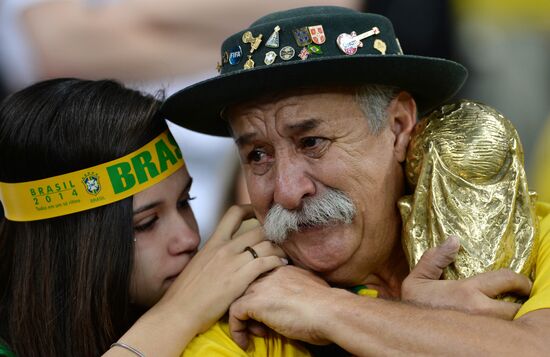Football. 2014 World Cup. Brazil vs. Germany