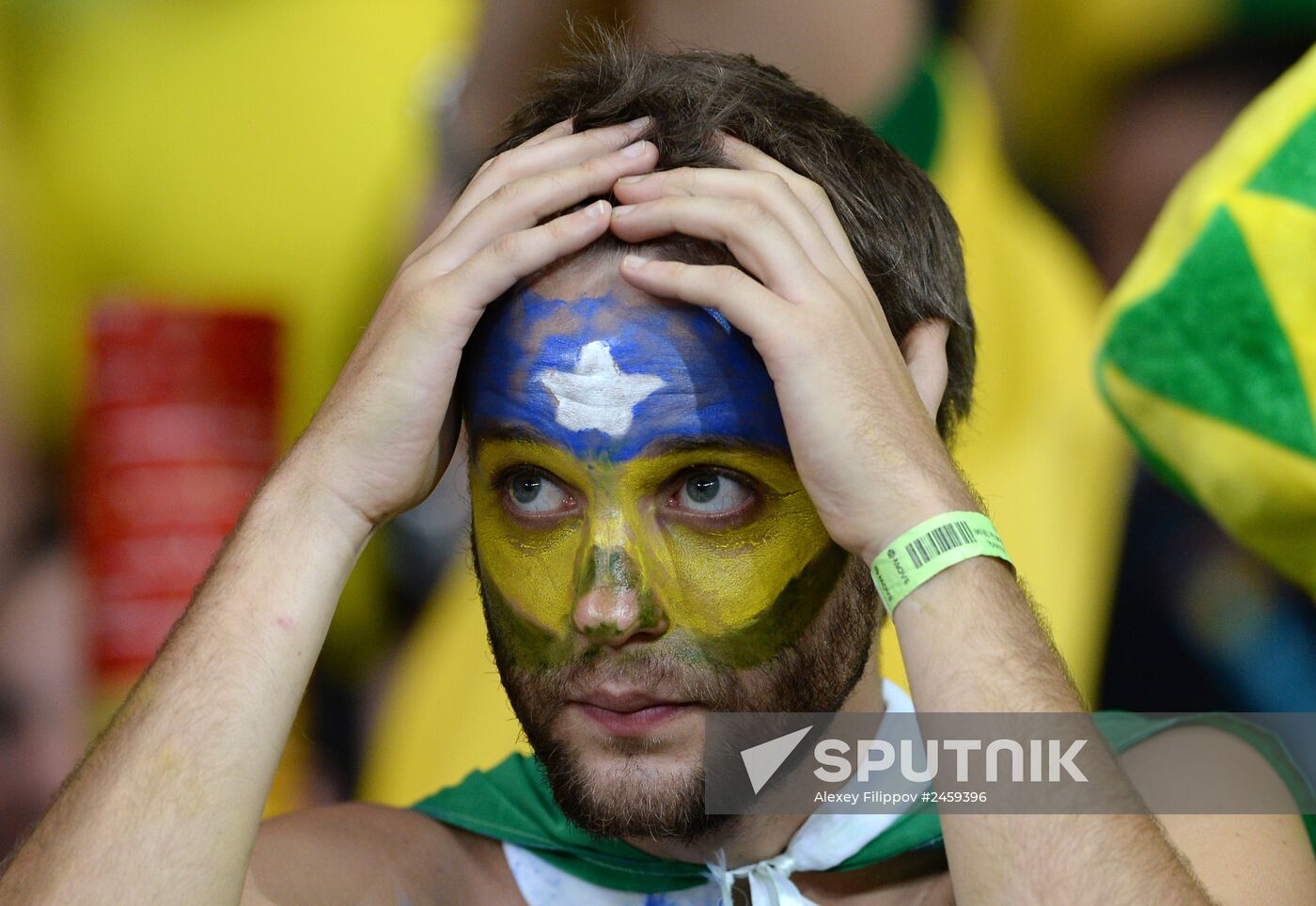 Football. 2014 World Cup. Brazil vs. Germany