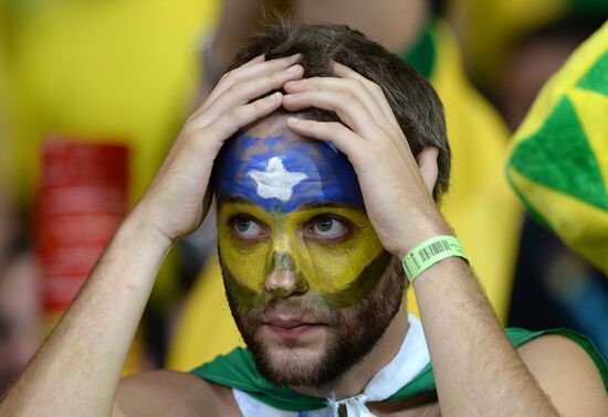 Football. 2014 World Cup. Brazil vs. Germany