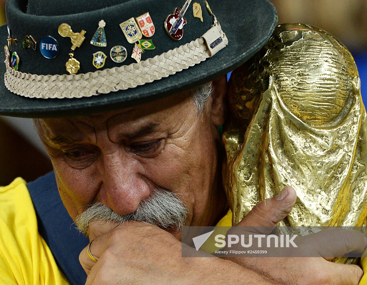 Football. 2014 World Cup. Brazil vs. Germany