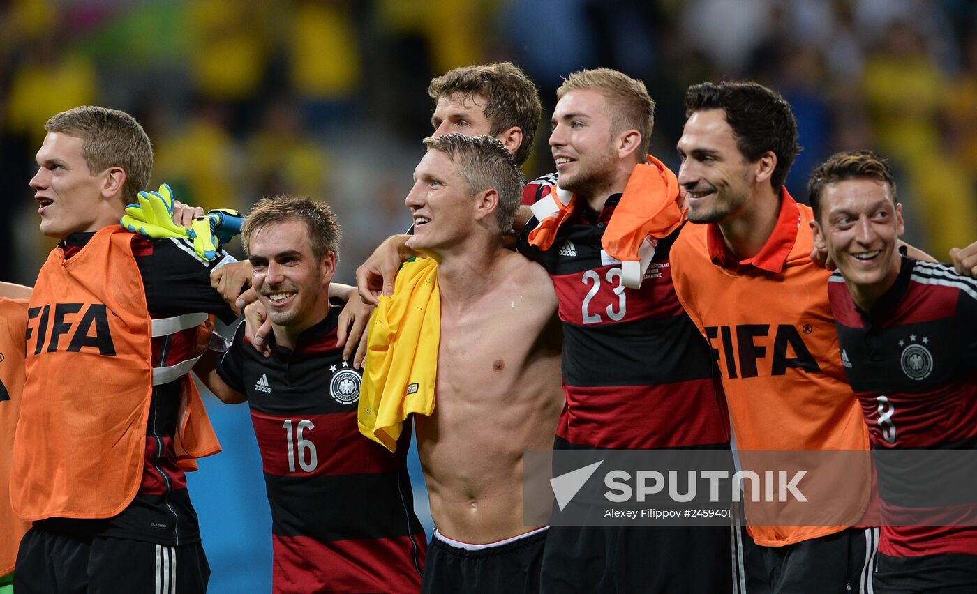 Football. 2014 World Cup. Brazil vs. Germany
