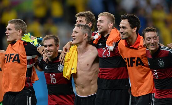 Football. 2014 World Cup. Brazil vs. Germany