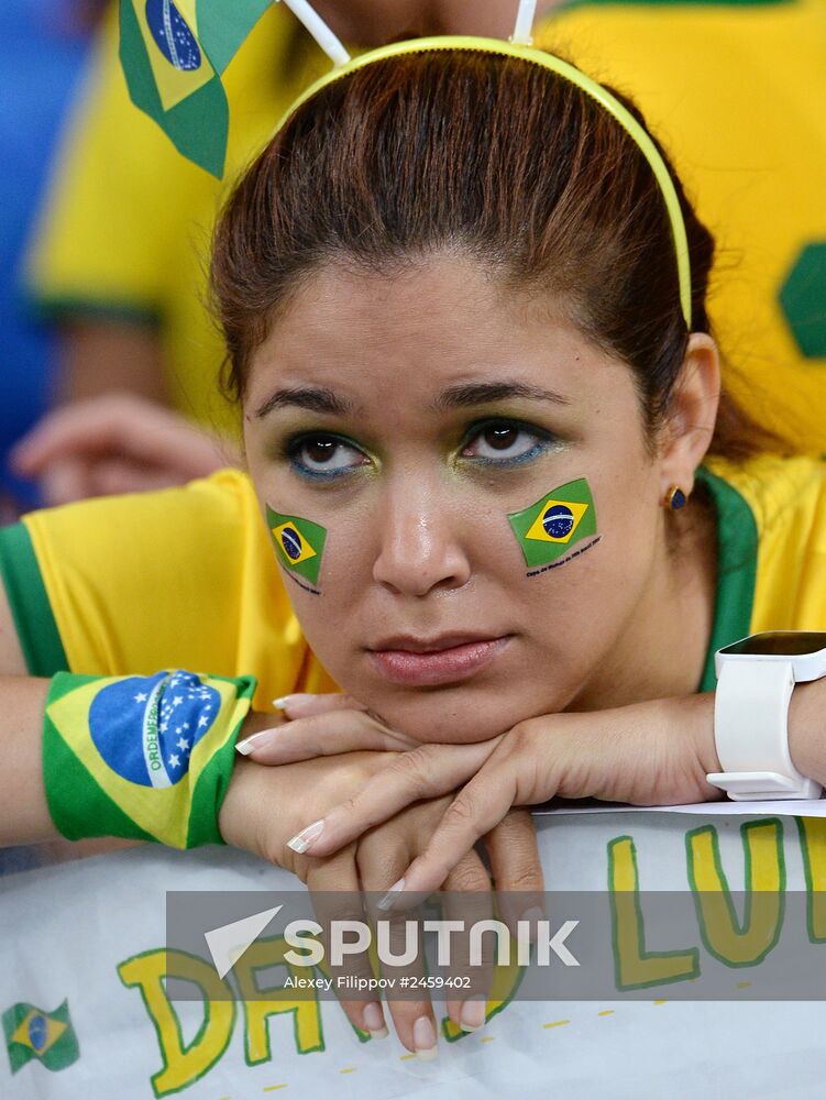 Football. 2014 World Cup. Brazil vs. Germany
