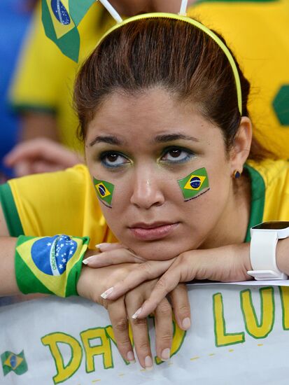 Football. 2014 World Cup. Brazil vs. Germany