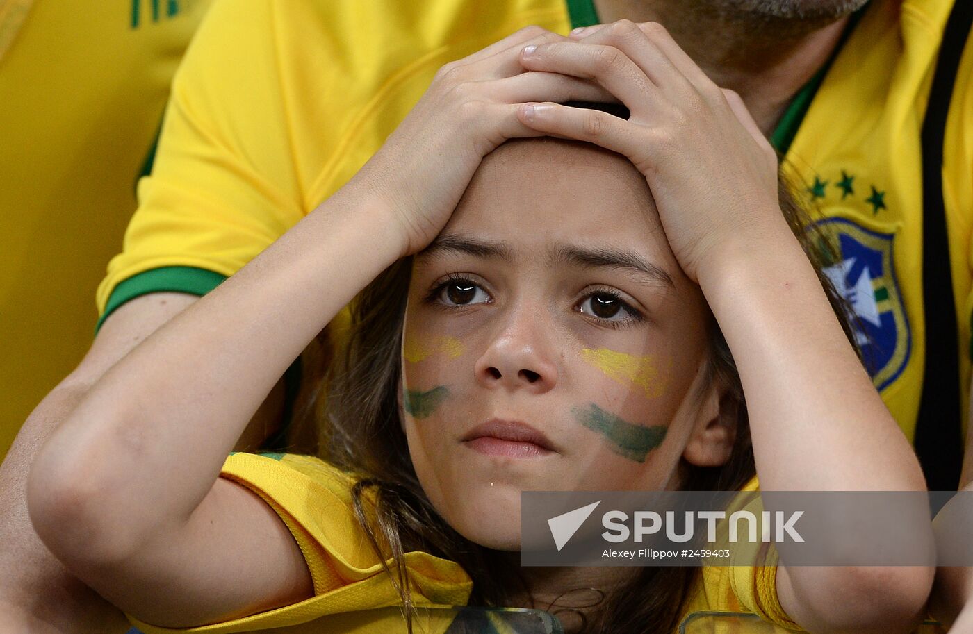 Football. 2014 World Cup. Brazil vs. Germany