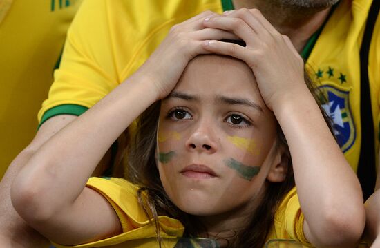 Football. 2014 World Cup. Brazil vs. Germany