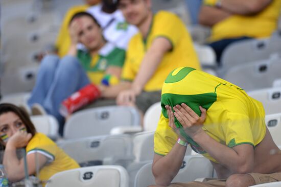 Football. 2014 World Cup. Brazil vs. Germany