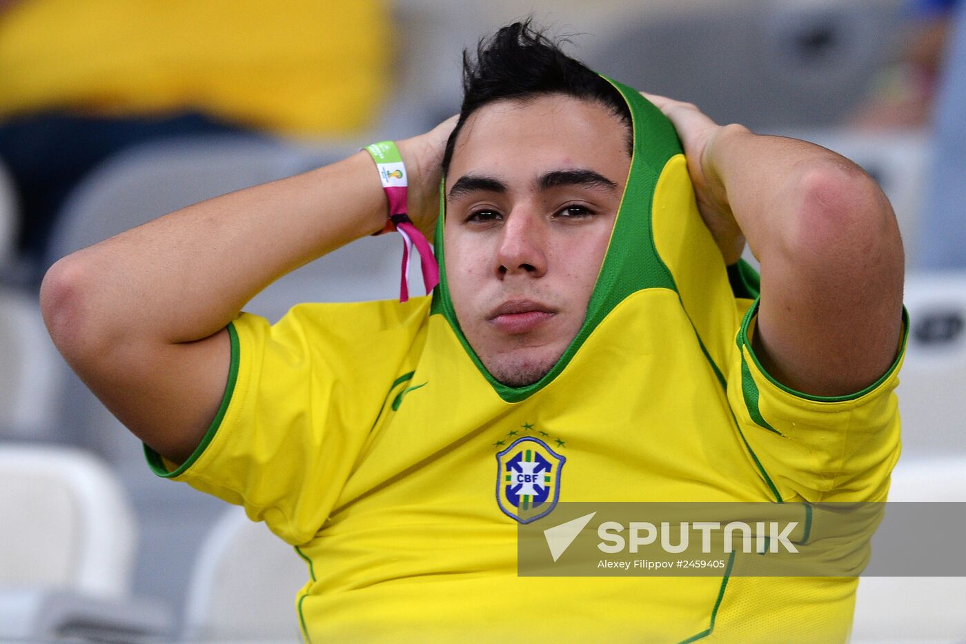 Football. 2014 World Cup. Brazil vs. Germany