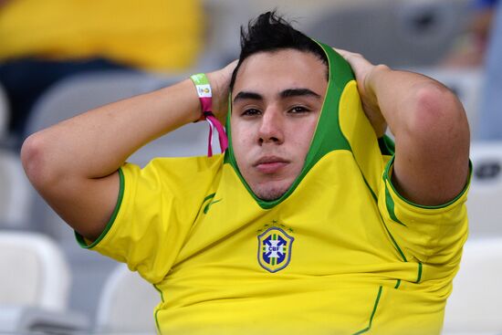 Football. 2014 World Cup. Brazil vs. Germany