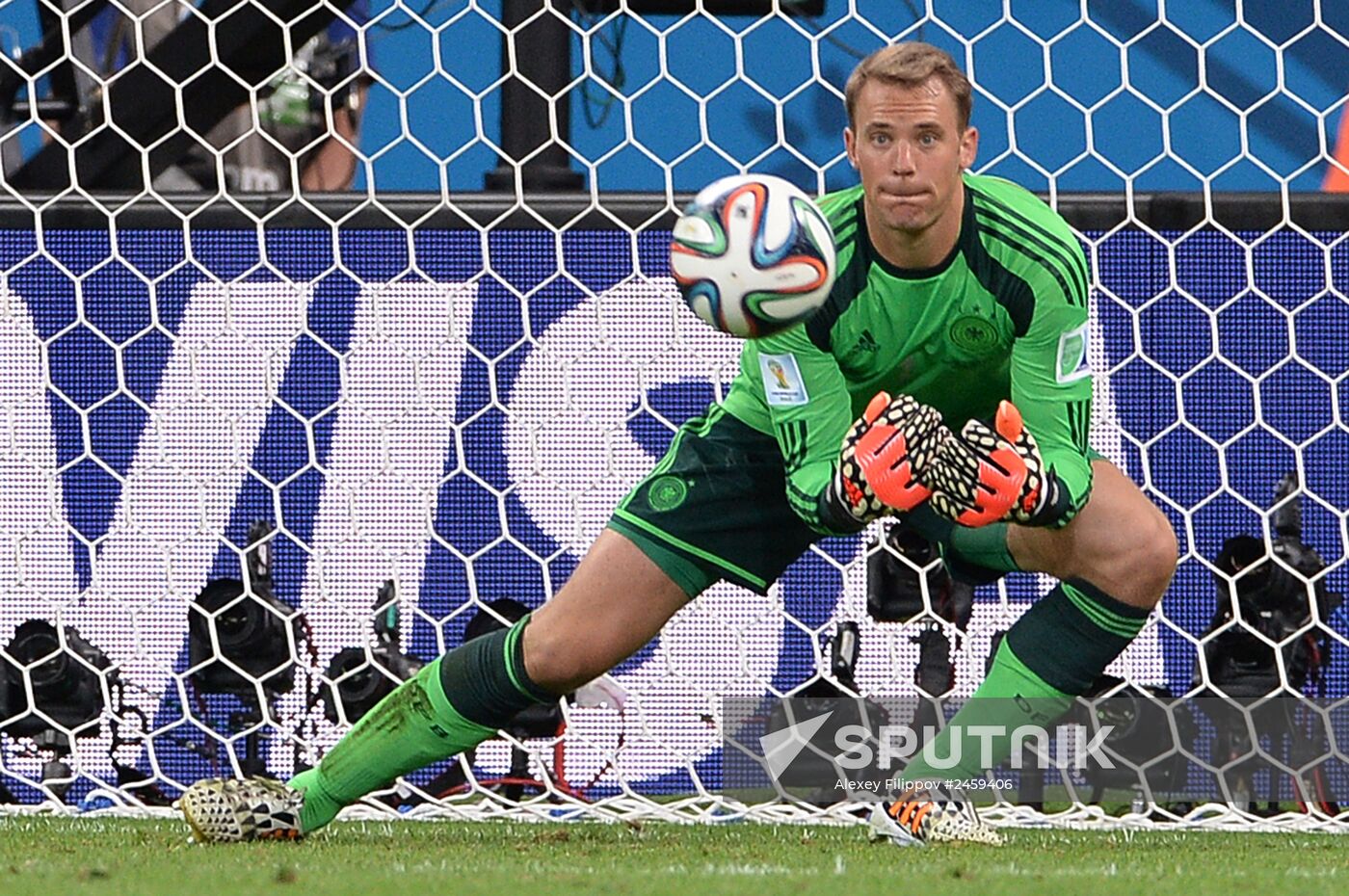 Football. 2014 World Cup. Brazil vs. Germany
