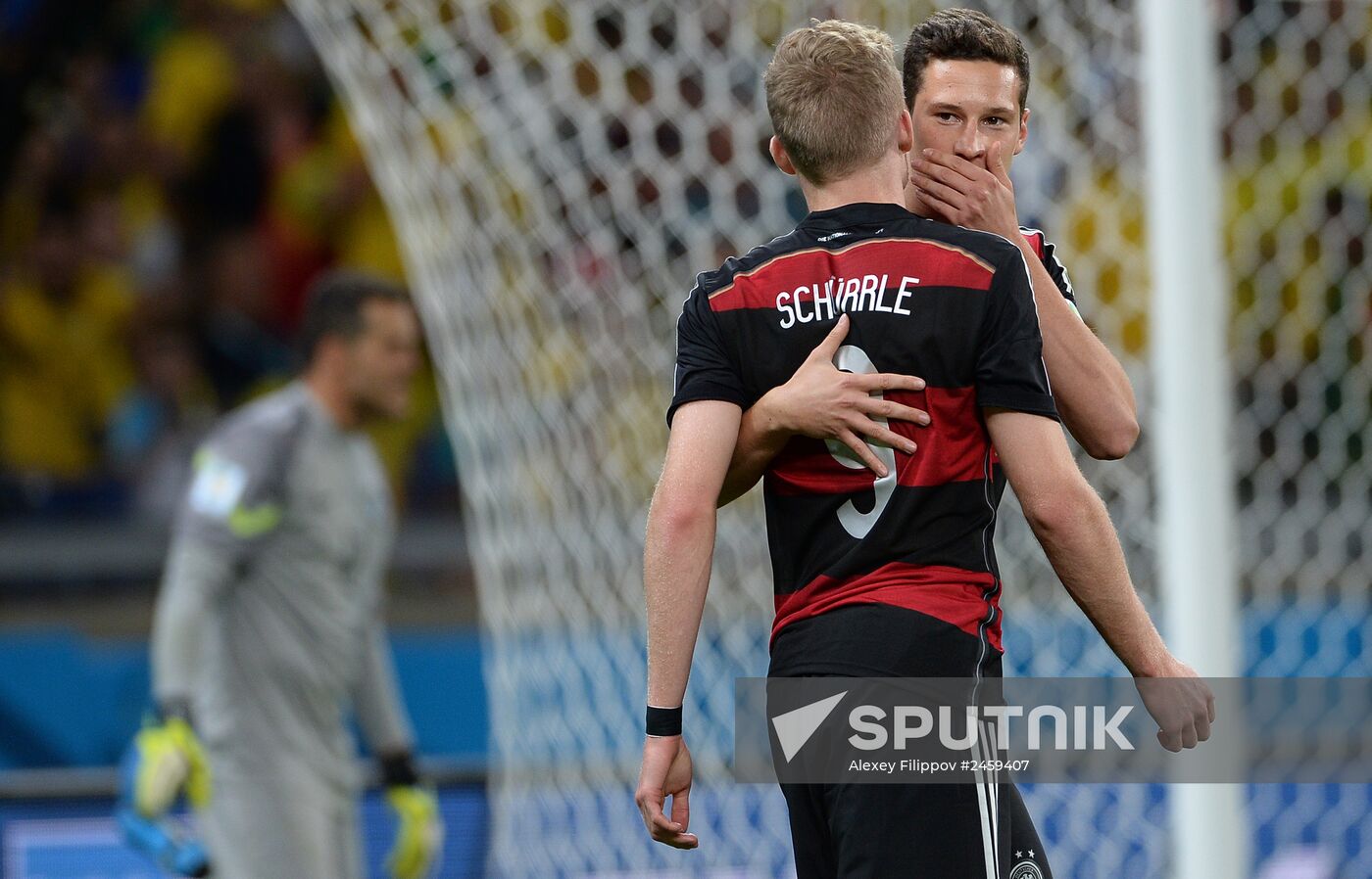 Football. 2014 World Cup. Brazil vs. Germany