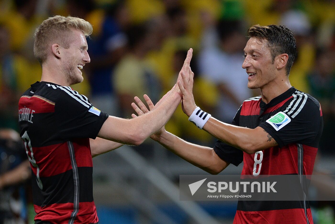 Football. 2014 World Cup. Brazil vs. Germany