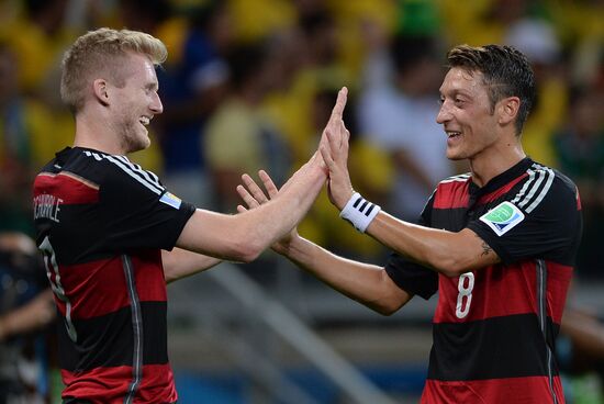 Football. 2014 World Cup. Brazil vs. Germany