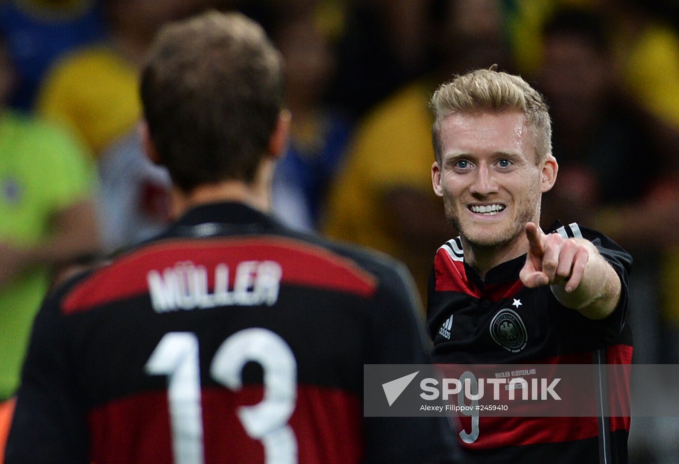Football. 2014 World Cup. Brazil vs. Germany