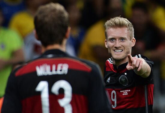 Football. 2014 World Cup. Brazil vs. Germany