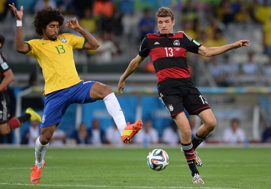 Football. 2014 World Cup. Brazil vs. Germany