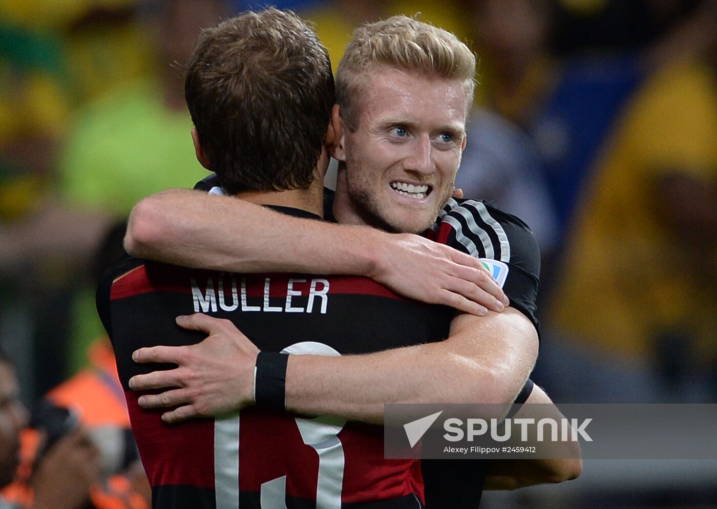Football. 2014 World Cup. Brazil vs. Germany