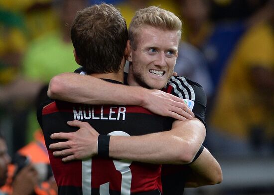 Football. 2014 World Cup. Brazil vs. Germany