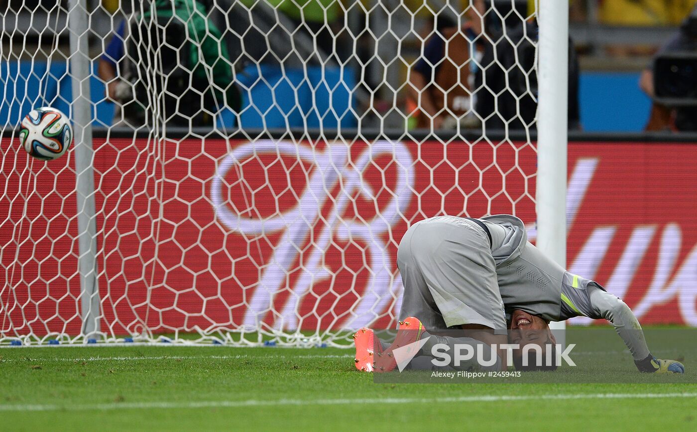 Football. 2014 World Cup. Brazil vs. Germany