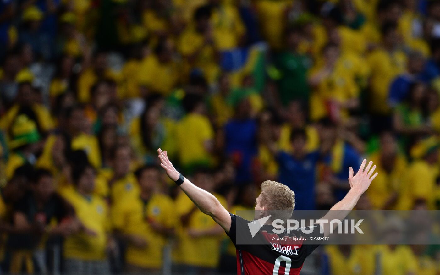 Football. 2014 World Cup. Brazil vs. Germany