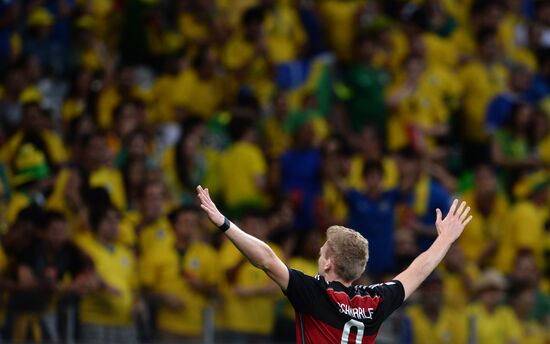 Football. 2014 World Cup. Brazil vs. Germany