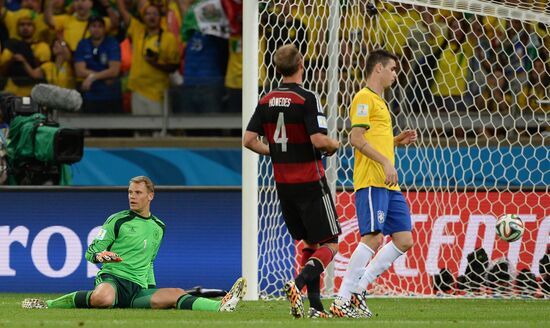 Football. 2014 World Cup. Brazil vs. Germany